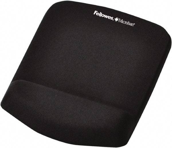 FELLOWES - Black Mouse Pad/Wrist Rest - Use with Mouse - Makers Industrial Supply