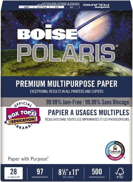 Boise - 8-1/2" x 11" White Copy Paper - Use with Laser Printers, Copiers, Inkjet Printers - Makers Industrial Supply