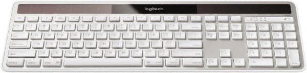 Logitech - Silver Wireless Keyboard - Use with Mac OS X 10.4 & Later - Makers Industrial Supply