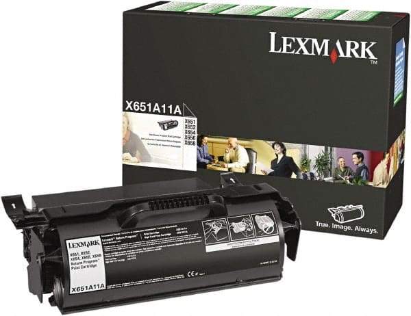 Lexmark - Black Toner Cartridge - Use with Lexmark X651de, X652de, X654de, X656de, X656dte, X658de, X658dfe, X658dme, X658dte, X658dtfe, X658dtme - Makers Industrial Supply