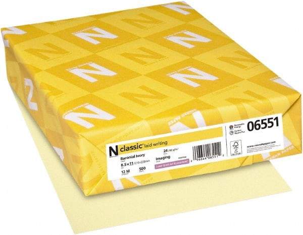 Neenah Paper - 8-1/2" x 11" Baronial Ivory Copy Paper - Use with Laser Printers, Copiers, Inkjet Printers - Makers Industrial Supply