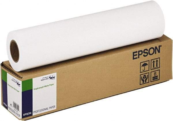 Epson - White Paper-Photo Print Roll - Use with Inkjet Printers - Makers Industrial Supply