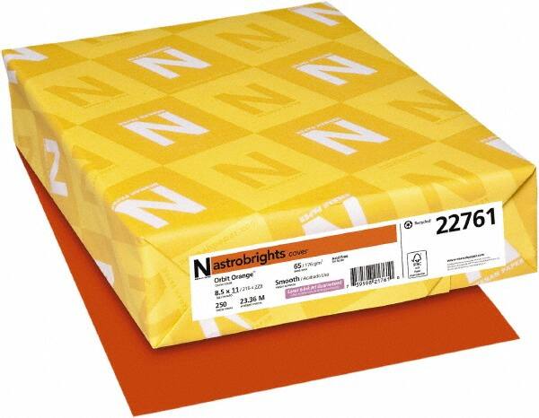 Neenah Paper - 8-1/2" x 11" Orbit Orange Colored Copy Paper - Use with Laser Printers, Copiers, Inkjet Printers - Makers Industrial Supply