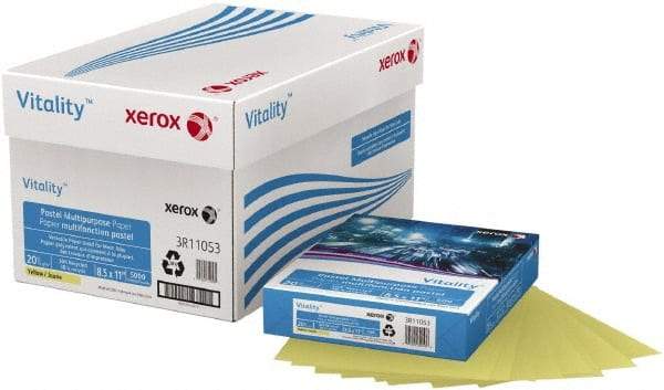 Xerox - 8-1/2" x 11" Yellow Colored Copy Paper - Use with Copiers, Printer, Fax Machines - Makers Industrial Supply