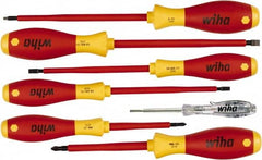 Wiha - 7 Piece Phillips, Slotted & Square Screwdriver Set - Comes in Box - Makers Industrial Supply