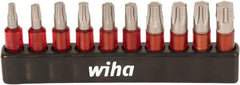 Wiha - 10 Piece 1/4" Drive Impact Torx Bit Socket Set - T10 to T40 Torx - Makers Industrial Supply