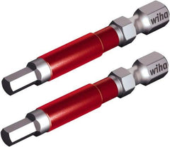 Wiha - 5mm Hex Bit - 1/4" Hex Drive, 1-59/64" OAL - Makers Industrial Supply