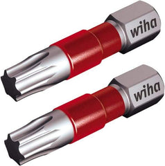 Wiha - T20 Torx Bit - 1/4" Hex Drive, 1-9/64" OAL - Makers Industrial Supply