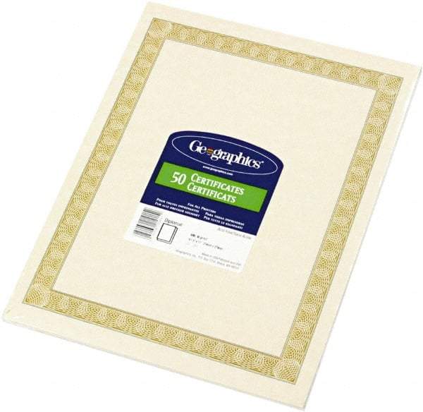 Geographic - 50 Sheet, 8-1/2 x 11", Certificate - Natural - Makers Industrial Supply