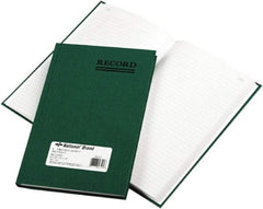 National Brand - 200 Sheet, 6-1/4 x 9-5/8", Record Rule Accounting Book - Green - Makers Industrial Supply