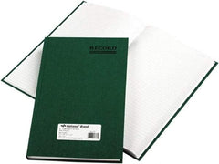 National Brand - 300 Sheet, 7-1/4 x 12-1/4", Record Rule Accounting Book - Green - Makers Industrial Supply