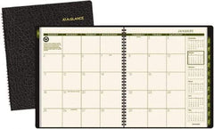 AT-A-GLANCE - 12 Sheet, 9 x 11", Monthly Planner - Black - Makers Industrial Supply