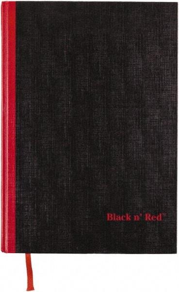 Black n Red - 96 Sheet, 8-1/4 x 11-3/4", Case Bound Notebook - Black - Makers Industrial Supply