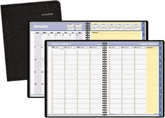 AT-A-GLANCE - 32 Sheet, 8-1/4 x 10-7/8", Weekly/Monthly Planner - Black - Makers Industrial Supply