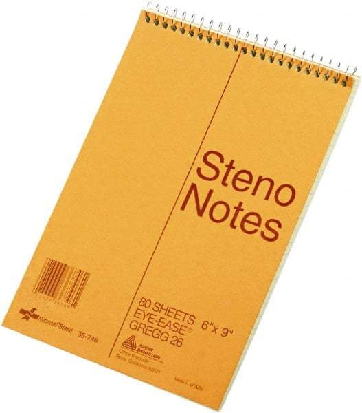 National Brand - 80 Sheet, 6 x 9", Gregg Steno Book - Brown - Makers Industrial Supply