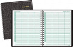 AT-A-GLANCE - 365 Sheet, 8 x 10-7/8", Group Daily Appointment Book - Black - Makers Industrial Supply