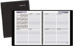 AT-A-GLANCE - 52 Sheet, 6-7/8 x 8-3/4", Appointment Book - Black - Makers Industrial Supply