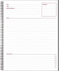 Mead - 80 Sheet, 8-1/4 x 11", Guided Business Notebook - Black - Makers Industrial Supply