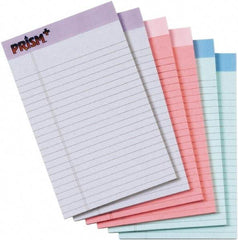 TOPS - 50 Sheet, 5 x 8", Narrow Legal Pad - Assorted Pastels - Makers Industrial Supply