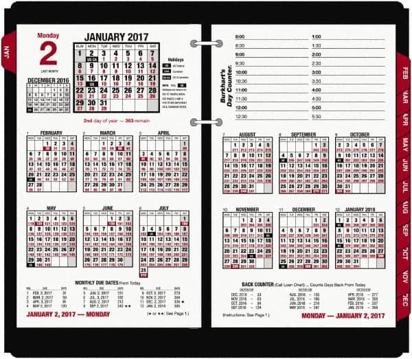 AT-A-GLANCE - 215 Sheet, 4-1/2 x 7-3/8", Desk Calendar Refill - White - Makers Industrial Supply