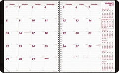 Brownline - 12 Sheet, 8-1/2 x 11", Monthly Planner - Black - Makers Industrial Supply