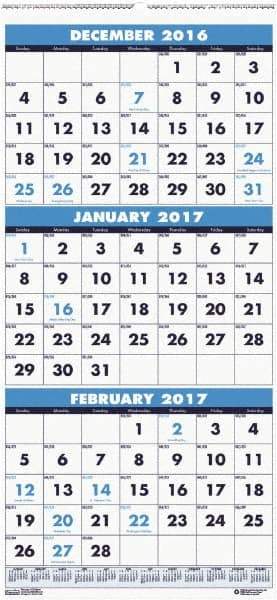 House of Doolittle - 7 Sheet, 12-1/4 x 26", Wall Calendar - Makers Industrial Supply