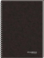 Cambridge - 80 Sheet, 5 x 8", Legal (Style) Meeting Notebook - Black - Makers Industrial Supply