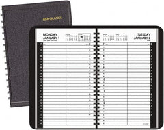 AT-A-GLANCE - 365 Sheet, 4-7/8 x 8", Appointment Book - Black - Makers Industrial Supply