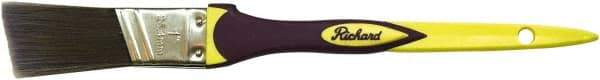 Richard - 1" Angled Polyester Angular Brush - 2" Bristle Length, 6-3/4" Rubber Sash Handle - Makers Industrial Supply