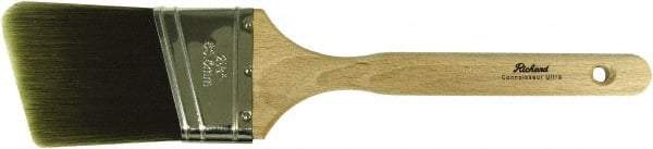 Richard - 2-1/2" Angled Polyester Angular Brush - 3" Bristle Length, 7-1/4" Wood Sash Handle - Makers Industrial Supply