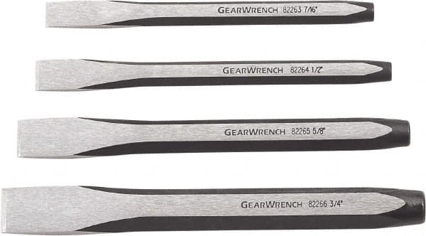 GearWrench - 4 Piece Cold Chisel Set - Sizes Included 7/16 to 3/4" - Makers Industrial Supply