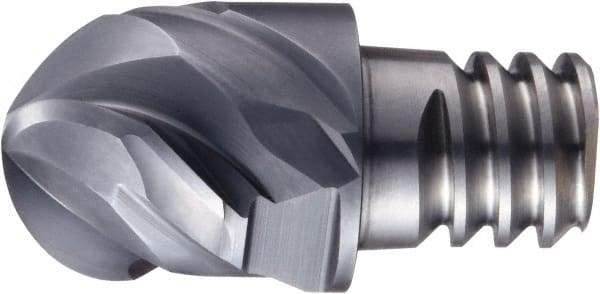 OSG - PXBE Grade XP3320 Carbide Ball Nose Milling Tip Insert - SiC Finish, 3 Flutes, 16mm Cutting Diam, 11.2mm Depth of Cut, 45° Helix - Makers Industrial Supply