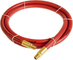 Continental ContiTech - 3/8" ID x 0.6" OD 3' Long Multipurpose Air Hose - MNPT x MNPT Ends, 300 Working psi, -10 to 158°F, 1/4" Fitting, Red - Makers Industrial Supply