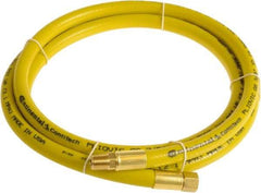 Continental ContiTech - 1/4" ID x 0.45" OD 10' Long Multipurpose Air Hose - MNPT x FNPT Ends, 300 Working psi, -10 to 158°F, 1/4" Fitting, Yellow - Makers Industrial Supply