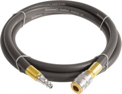 Continental ContiTech - 3/4" ID x 1.11" OD 20' Long Multipurpose Air Hose - Industrial Interchange Safety Coupler x Male Plug Ends, 250 Working psi, -10 to 158°F, 3/4" Fitting, Gray - Makers Industrial Supply