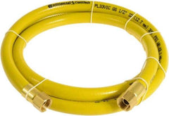 Continental ContiTech - 1/2" ID x 0.78" OD 50' Long Multipurpose Air Hose - FNPT x FNPT Ends, 300 Working psi, -10 to 158°F, 1/2" Fitting, Yellow - Makers Industrial Supply