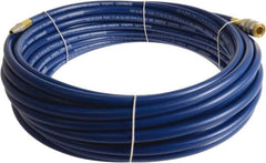 Continental ContiTech - 3/8" ID x 0.6" OD 15' Long Multipurpose Air Hose - Industrial Interchange Safety Coupler x Male Plug Ends, 300 Working psi, -10 to 158°F, 1/4" Fitting, Blue - Makers Industrial Supply