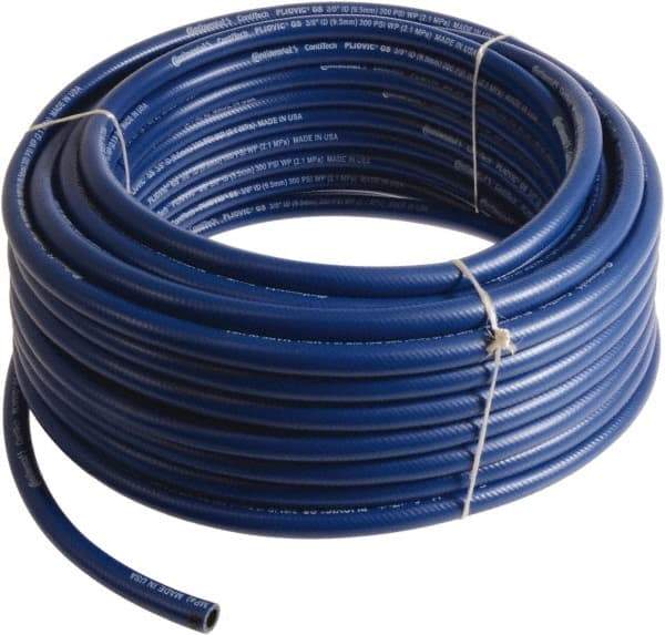 Continental ContiTech - 3/8" ID x 0.6" OD 50' Long Multipurpose Air Hose - 300 Working psi, -10 to 158°F, Blue - Makers Industrial Supply