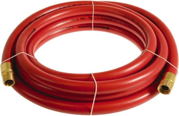 Continental ContiTech - 3/4" ID x 1.11" OD 75' Long Multipurpose Air Hose - MNPT x FNPT Ends, 250 Working psi, -10 to 158°F, 3/4" Fitting, Red - Makers Industrial Supply