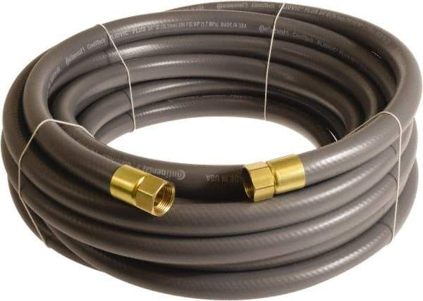 Continental ContiTech - 3/4" ID x 1.11" OD 50' Long Multipurpose Air Hose - FNPT x FNPT Ends, 250 Working psi, -10 to 158°F, 3/4" Fitting, Gray - Makers Industrial Supply