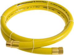 Continental ContiTech - 3/4" ID x 1.11" OD 10' Long Multipurpose Air Hose - MNPT x FNPT Ends, 250 Working psi, -10 to 158°F, 3/4" Fitting, Yellow - Makers Industrial Supply