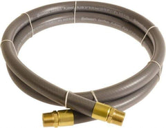 Continental ContiTech - 1" ID x 1.38" OD 10' Long Multipurpose Air Hose - MNPT x MNPT Ends, 250 Working psi, -10 to 158°F, 1" Fitting, Gray - Makers Industrial Supply