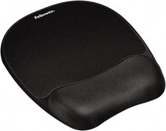 FELLOWES - Black Mouse Pad/Wrist Rest - Use with Computer, Laptop - Makers Industrial Supply