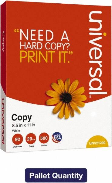 UNIVERSAL - 8-1/2" x 11" White Copy Paper - Use with Laser Printers, Inkjet Printers, Copiers - Makers Industrial Supply