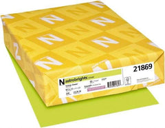 Neenah Paper - 8-1/2" x 11" Vulcan Green Colored Copy Paper - Use with Inkjet Printers, Laser Printers, Copiers - Makers Industrial Supply