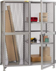 Little Giant - 2 Shelf Visible Storage Cabinet - Steel, 49" Wide x 33" Deep x 78" High, Gray - Makers Industrial Supply