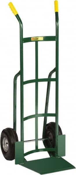 Little Giant - 800 Lb Capacity 49" OAH Hand Truck - 13-1/2 x 16" Base Plate, Dual Handle, Steel, Pneumatic Wheels - Makers Industrial Supply