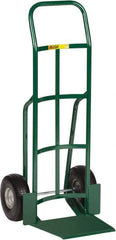 Little Giant - 600 Lb Capacity 47" OAH Hand Truck - 13-1/2 x 16" Base Plate, Continuous Handle, Steel, Flat-Free Microcellular Foam Wheels - Makers Industrial Supply