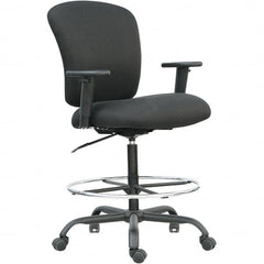 ALERA - 49-1/4" High Big & Tall Swivel/Tilt Chair - 29-1/2" Wide x 25-3/4" Deep, Fabric Mesh Seat, Black - Makers Industrial Supply