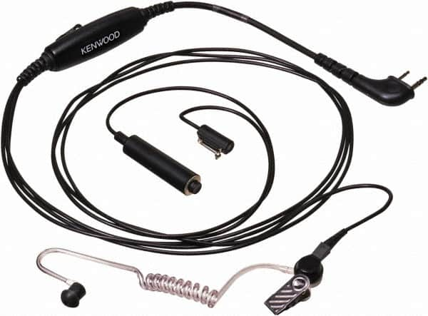 Kenwood - Ear Bud, Palm Microphone Three Wire Microphone - Black, Use with Protalk Series Two Way Radios - Makers Industrial Supply